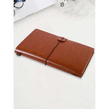 Imagem de Agenda de viagem recarregável com organizador de cartões e inserções em branco, 180 páginas A6 (11 x 16 cm) Caderno de diário forrado para escrever, viajar, negócios, trabalho e escola, faculdade