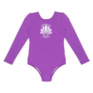 Imagem de Maiô Proteção Solar Uv Liso Forrado Menina Natação Praia - Fofotinhos,