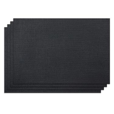 Imagem de Privalace Jogo americano de mesa durável, conjunto de 4, tapetes de mesa impermeáveis antiderrapantes e resistentes ao calor, tapetes de couro de dupla face para jantar e festa ao ar livre.