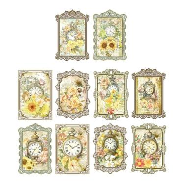 Imagem de Adesivos de papel para scrapbook vintage, adesivos retrô decorativos para scrapbooking, folhas para artesanato diy, decoração de álbum de fotos, 30 folhas de papel leve (Tipo 3)