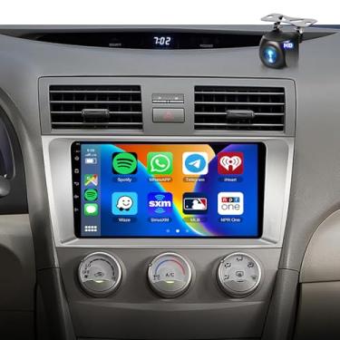 Imagem de Estéreo automotivo de 6 + 128 G para Toyota Camry 2006-2011 8 núcleos sem fio Carplay Android Auto, rádio IPS de 9 polegadas, Android/GPS/WiFi/FM AM RDS/32EQ AI DSP/BT5.0/SWC/câmera reserva para rádio