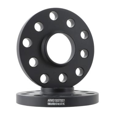 Imagem de VibeUp Adaptadores de roda de 15 mm 5 x 100 ou 5 x 112, espaçadores de roda com 5 pinos serve para Tiguan, Taos, Golf, Golf Alltrack, A3, Passat, Tiguan Limited, Arteon, com pinos M14x1,5 furo de cubo