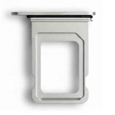 Imagem de Substituição da bandeja SIM para iPhone 13 – Prata – Vedação à prova d'água + Pino de ejeção SIM