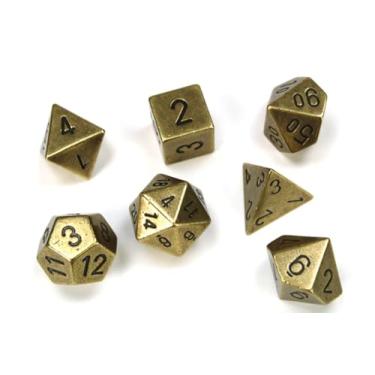 Imagem de Chessex: 7-Die Set Metal: Old Brass Colour - Limited Time