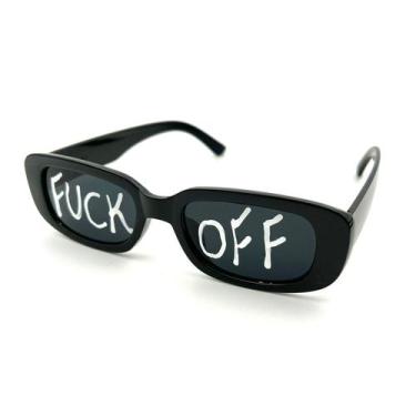 Imagem de Óculos Retro Fuck Off Vintage Blogueira Hype Rap Moda Tiktok - Lupana