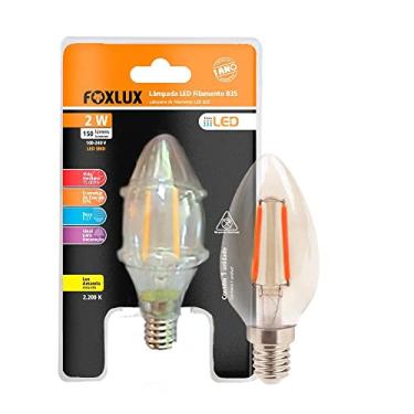 Imagem de Lâmpada LED de Filamento Foxlux - B35 (Vela) - E27-2W - Bivolt