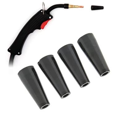 Imagem de 4 peças de bocais flux sem gás autoprotegidos autoproteção para tocha de soldagem MIG 100L com bocal de plástico fenólico para Amico MTS 185 MTS 205 Chicago Electric 63582