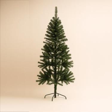 Imagem de Árvore de Natal Tradicional Verde, 1,80m de Altura, 320 Galhos, Base Metálica, Dobrável, Decoração Natalina