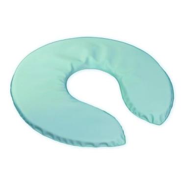 Imagem de Almofada Ortopédica Higiênica, PVC, para Assento de Cadeira de Banho e Vaso Sanitário, Impermeável, Verde, Suporta até 130kg, com Espuma, Semicircular, para Hemorroida e Cóccix