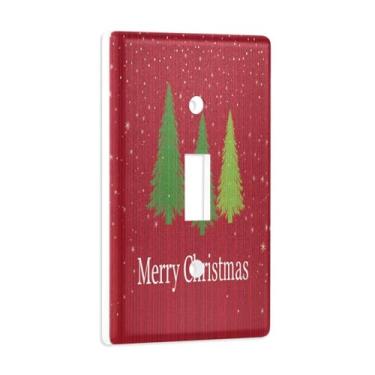 Imagem de Blueangle Capa de placa de parede para interruptor de luz - Capa decorativa para interruptor de luz de árvore de Natal, tamanho 1 - gangue 4,53 x 2,76 polegadas (639)