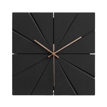 Imagem de Relógio de parede Relógio de sala estar quadrado e simples, com função silenciosa alimentado por bateria para decoração de casa