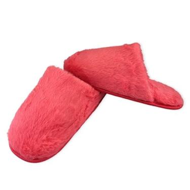 Imagem de Pantufa Feminina Felpuda, Pink, Poliéster e Borracha TPR, 36/37, 24.5cm x 10cm, 330g