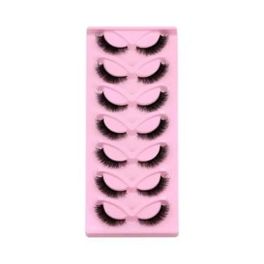 Imagem de Cílios Postiços Cat Eye De Visón Sintético Veltrinay Com Ponta Natural