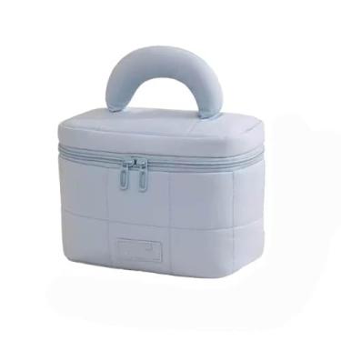 Imagem de Necessaire Feminina Organizador Viagem Maquiagem, e itens de higiene(Azul Claro)