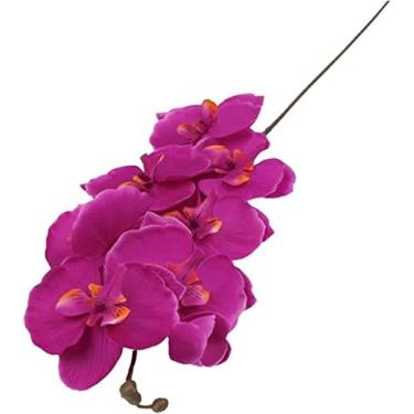 Imagem de LMJYU Peça central floral elegante: buquê de orquídea borboleta de seda única para decoração de casamento, casa ou banheiro