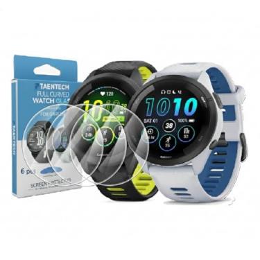 Imagem de TAENTECH Pacote com 6 protetores de tela para Garmin Forerunner 265s 42 mm Fácil Instalação. Película TPU transparente antiarranhões e antibolhas, kit de limpeza incluído