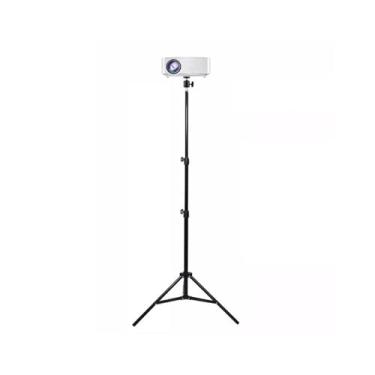 Imagem de uhyOHF Suporte de projetor tripé de chão suporte de projetor doméstico cabeceira mesa livre de furos 6 mm suporte triângulo telescópico suporte portátil para projetor (uma cor-médio