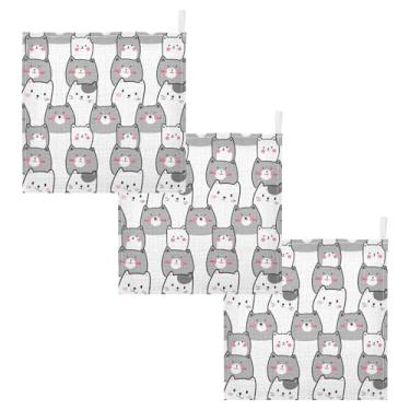 Imagem de Qilmy Pacote com 5 panos fofos de musselina de gato de desenho animado, toalhas de banho super absorventes de algodão para bebês meninas e meninos, toalhas de banho para bebês de 4 camadas117