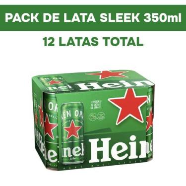 Imagem de Cerveja Lata Sleek 350ml Pack com 12 Unidades Heineken