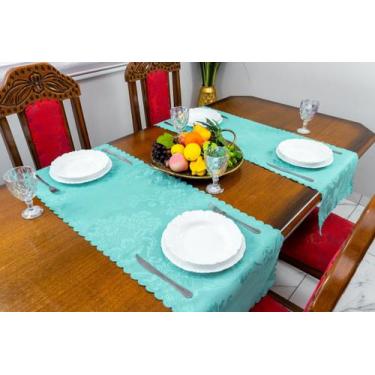 Imagem de KIT 2 CAMINHO DE MESA JACQUARD 1,40M x 40CM ADAMASCADO NATAL - Rafalor