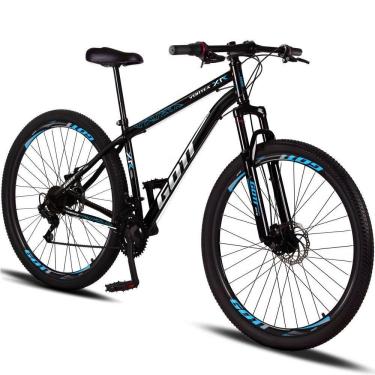 Imagem de Bicicleta Aro 29 Aço Carbono Gott Vortex Rx 21v Com Suspensão E Freio A Disco Preto-azul