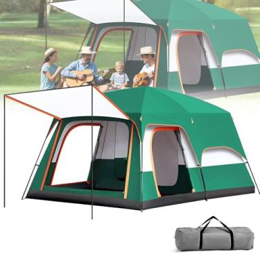 Imagem de Trailabo Barraca Camping Família Acampamento para 6-8 Pessoas com Varanda, Tenda Familiar Impermeável com Proteção Solar e Fácil de Transportar, Inclui Bolsa de Armazenamento.