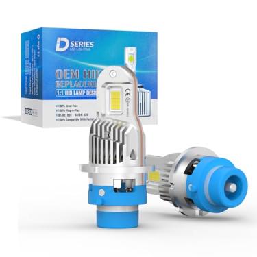 Imagem de Lâmpadas de Farol LED D4S - Lâmpada D4S 6500K 40W Substituição Não Destrutiva - Lâmpada de Farol LED Canbus Sem Erros, OEM 1:1 com Conector HID Plug and Play, Pacote com 2 Unidades