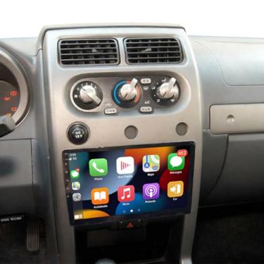 Imagem de Estéreo automotivo 4 + 64 G Double Din para rádio Nissan Frontier Android 14 2001-2004 com câmera de reserva, tela sensível ao toque estéreo de 25 cm para Nissan Frontier Head Unit com Carplay sem fio