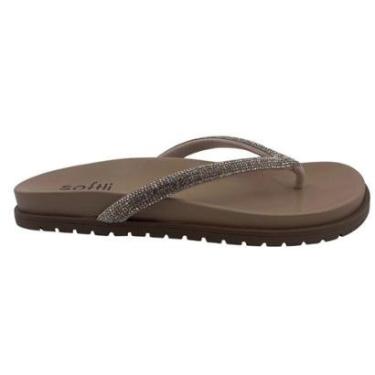 Imagem de Tamanco Papete com Strass Softli Bege 10050 - Cobre 38-Feminino
