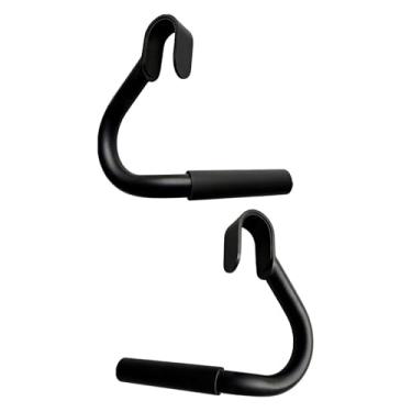 Imagem de oshhni 2x Barras de Exercícios Portáteis Ergonômicas para Academia com Ganchos para Elásticos de Resistência, Calistenia e Treinamento de Força
