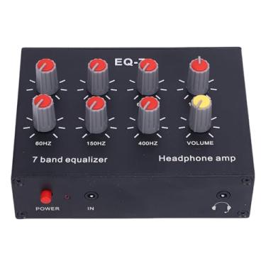 Imagem de Luocute Equalizador de Equalizador de 7 Bandas, Som Digital de Canal Duplo, Ajuste de Graves Altos de 12dB Com Interface de Entrada e Saída de 3,5 Mm, Equalizadores de Amplificador de