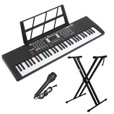 Imagem de Kit Teclado Portátil Rhythmic 20 61 Teclas com Suporte em X