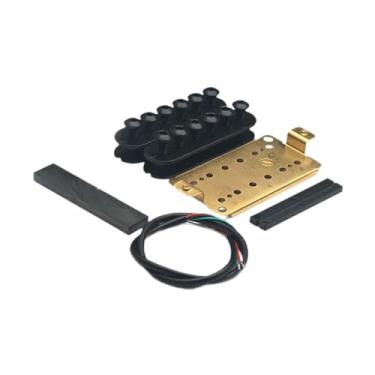 Imagem de menolana Kit de captadores de guitarra faça você mesmo, captadores de trilho duplo de cerâmica, fácil instalação, captador de bobina dupla para guitarras, Pescoço