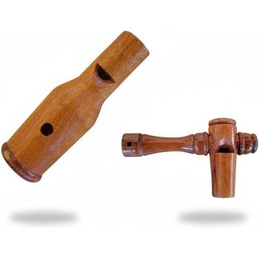 Imagem de Apito Inhambu Açu + Apito Jaó Pios em madeira profissionais
