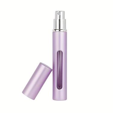Imagem de 1 spray atomizador de perfume recarregável, névoa ultrafina, caixa de metal de 5 ml com janela, portátil para viagens, bolso, retoque diário, roxo