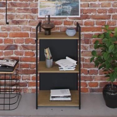 Imagem de Estante com 3 Prateleiras 84x45x33cm com Fundo Yon - Metalig