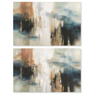 Imagem de Clearing Mist Canvas Print Conjunto de 2 arte de parede para sala de estar da Art Remedy, Gallery Wrapped, 61 x 40 cm