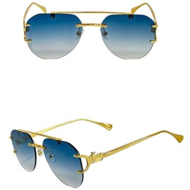 Imagem de VFDHN Óculos de Sol Femininos Sem Aro, Moda Luxo Férias (3)