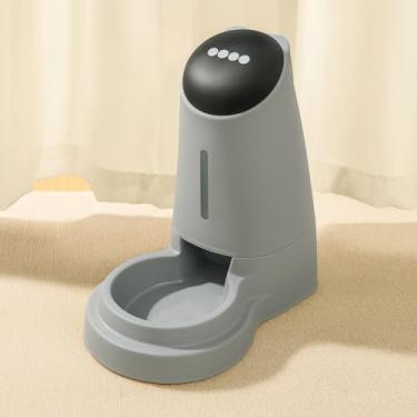 Imagem de Bebedouro Automático para Cães e Gatos 3,5L Antiderrapante Reservatório Grande Fácil de Limpar Pet(Cinza)
