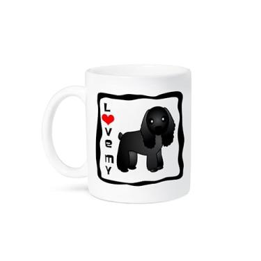 Imagem de 3dRose Caneca de cerâmica preta Love My Cocker Spaniel, 443 ml, multicolorida