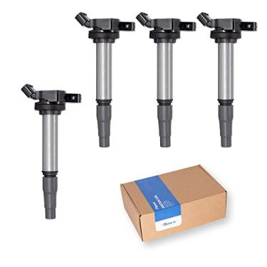 Imagem de TORCH Conjunto de 4 bobinas de ignição compatíveis com Toyota Corolla Matrix Prius Scion IM Scion XD Lexus CT200H substituição para UF-596, UF-619, 90919-02258, 90919-01275, 93501