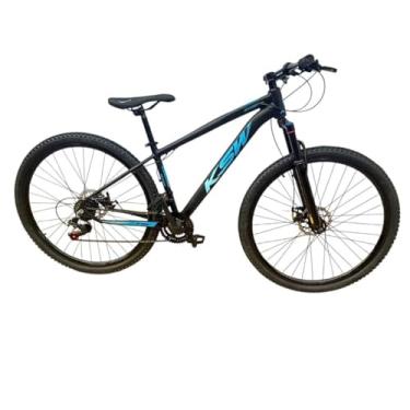 Imagem de Bicicleta Aro 29 KSW XLT 24 V MTB Index Disco Mecânico Suspensão 80mm Unissex (Azul/Preto/Azul, 19)