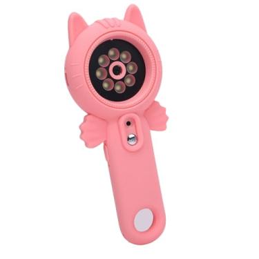 Imagem de Jiawu Câmera de Microscópio Digital Portátil Zoom 4x Tela de 2 Polegadas 1080P Lupa de Bolso Portátil para Exploração de Crianças (Róseo)