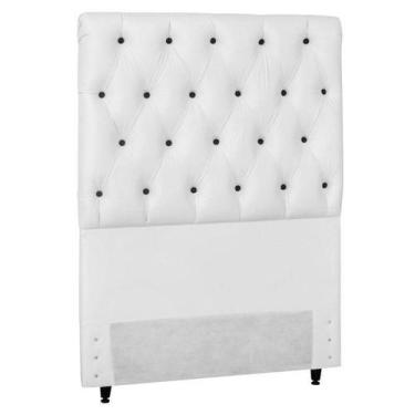 Imagem de Cabeceira Paris Para Cama Box Solteiro Laminado Branco/Preto - JS