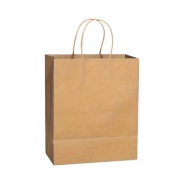 Imagem de Sacolas De Papel Kraft De Cor Sólida Com Alças 10pcs Embalagem De Doce