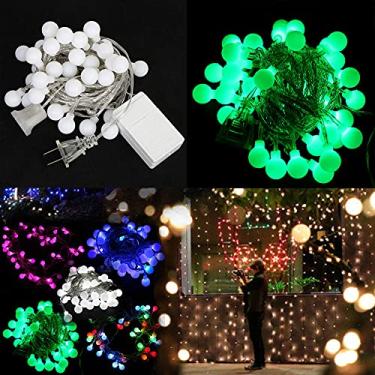 Imagem de Luz de Cadeia LED Luzes Decoração Verdes 100 LEDs e 10M com Juntura Plug and Play Baixo Consumo Bonita Múltiplos Modos Pisca para Casamento Festa Páti