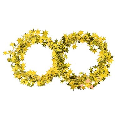 Imagem de Generic Guirlanda de Estrelas Coloridas, Fácil de Moldar, Fio de Ferro, Decoração de Natal para Artesanato, Acessórios de Roupas (Ouro)