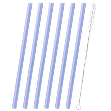 Imagem de Joshey Canudos de substituição de 30,5 cm para copos de viagem Owala de 1,134 g, 6 canudos longos reutilizáveis com escova de limpeza, compatível com Stanley/Simple Modern acessório de copo de 1,134 g