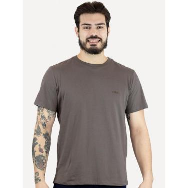 Imagem de Camiseta Ellus Masculina Cotton Fine Duocolor Classic Grafite-Masculino
