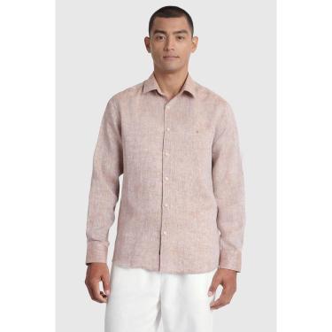 Imagem de Camisa Aramis Manga Longa Slim Linho Irlandês Caqui 112-Masculino